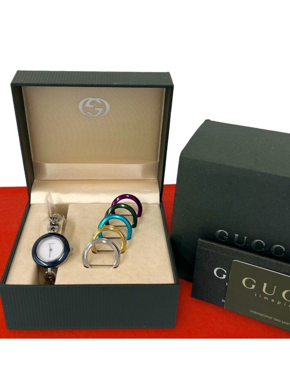 Gucci Change Bezel Stainless Steel Quartz Watch Wrist Silver